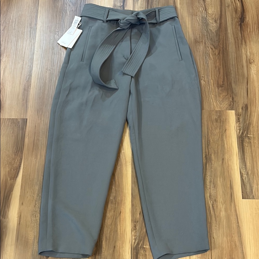 Aritzia NWT Tie front pants sagesse size 8 pants